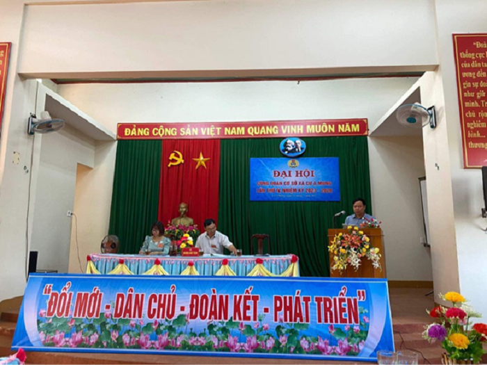 Dai hoi Cong doan co so xa Cu A Mung lan thu IV 2